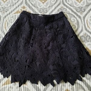 Black lace skirt